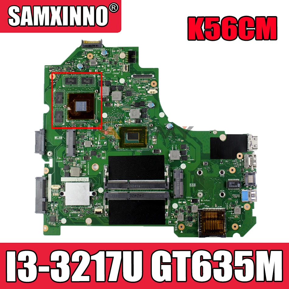 

Материнская плата Akemy K56CM для ноутбука ASUS K56CM K56CB K56C S550CB S550CM S550C, оригинальная материнская плата I3-3217U GT635M