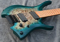 NK 7-струнная бесголовая электрогитара синяя