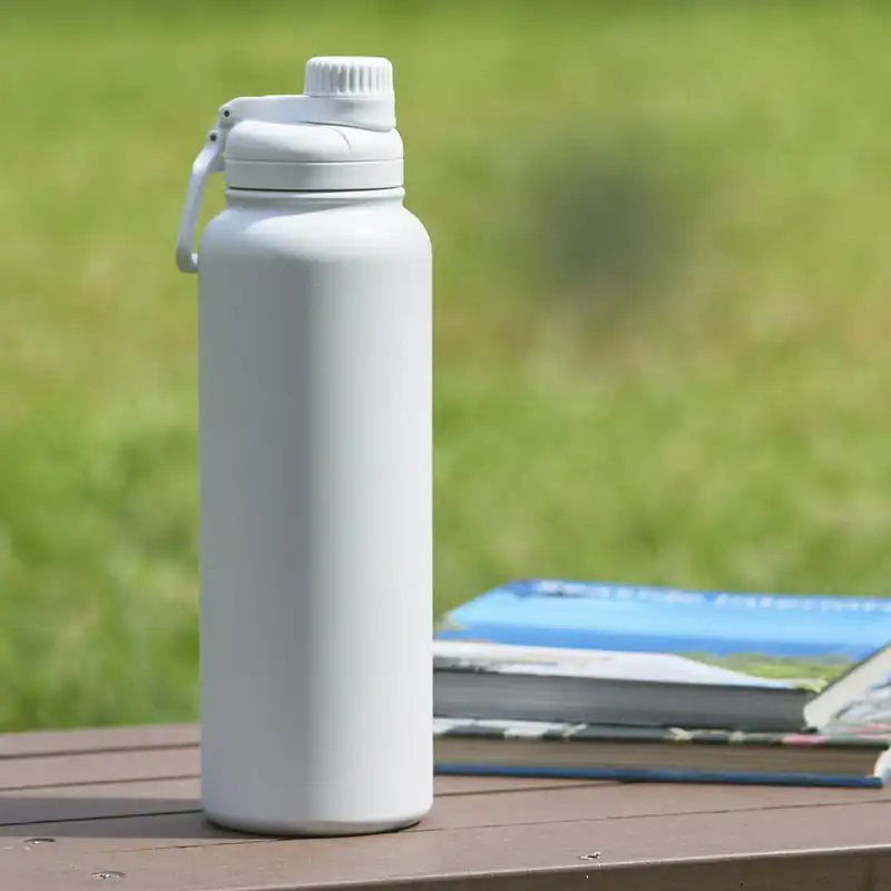 

fl oz Arctic White Solid Print Insulated Stainless Steel Water Bottle with Narrow Mouth Chug Lid