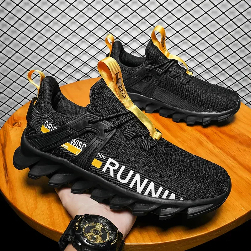

Breathable Big Running Shoes Men's Sneaker Sport Tennis Shoe Ultralight Blade Sole Women Sneakers Anti-skid Walking Footwear