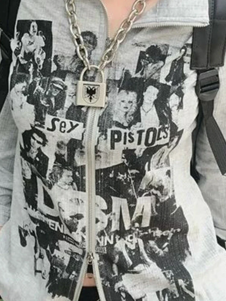 Женская толстовка с принтом в стиле гранж