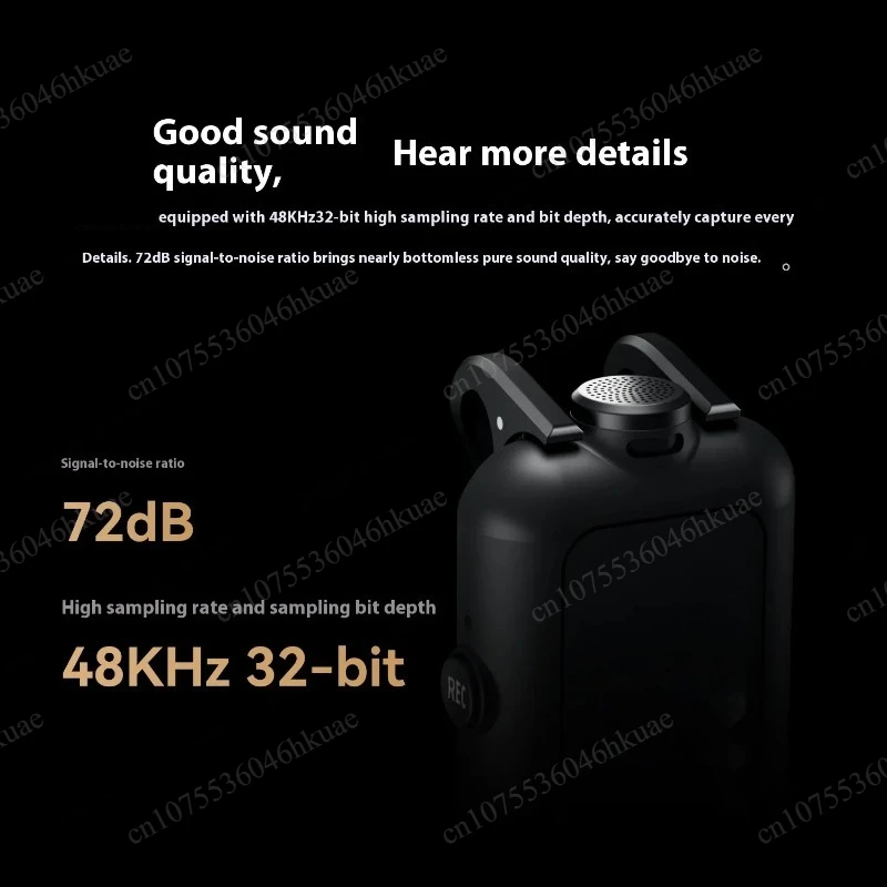 Фото Беспроводной петличный микрофон Hi-Fi с частотой дискретизации 48 кГц, динамическим диапазоном 72 дБ и технологией ИИ для шумоподавления №1
