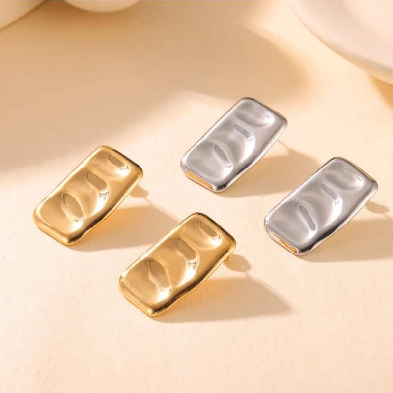 Простые квадратные серьги-гвоздики Liora для женщин блестящие женские серьги из