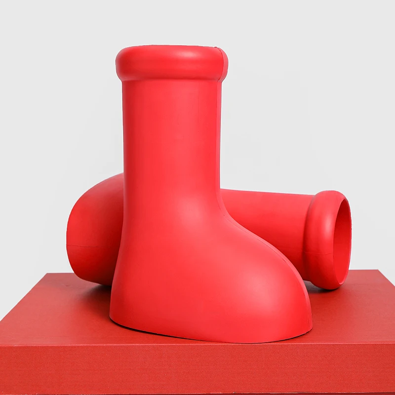 Мужская Всесезонная Спортивная Повседневная Обувь. Большие Красные Ботинки Без