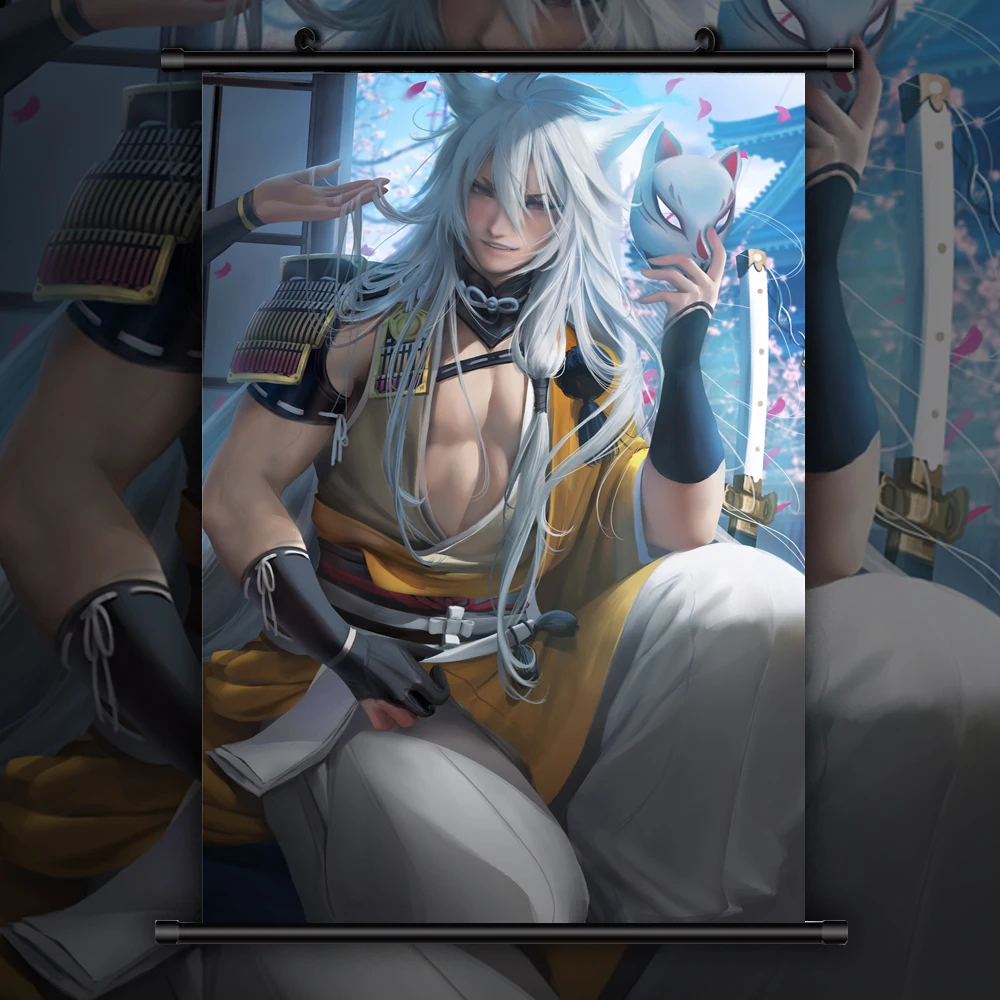 Аниме Настенный декор плакаты на холсте картина Touken Ranbu Kogitsunemaru настенные художественные принты в скандинавском стиле Детская Спальня Декор для дома картины Аниме Настенный декор плакаты на холсте картина Touken Ranbu Kogitsunemaru настенные художественные принты в скандинавском стиле Детская Спальня Декор для дома картины