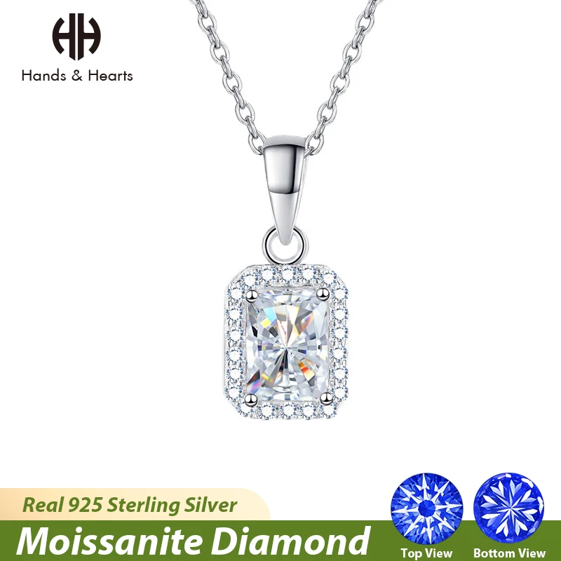 

Женское колье с ореолом H & H, оригинальное ожерелье из серебра 925 пробы, сертифицированное Роскошное дизайнерское Ювелирное Украшение