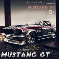 124 modified mustang gt sports car alloy car model die casting metal toy car model collection high simulation childrens gift