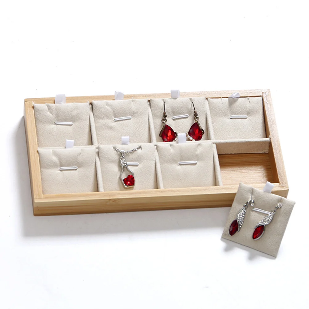 Tray Jewelry Showcase Display Storage Holder Organizer Ring Case Earring Grid Earrings Necklace Box Watch Bracelet Stackable