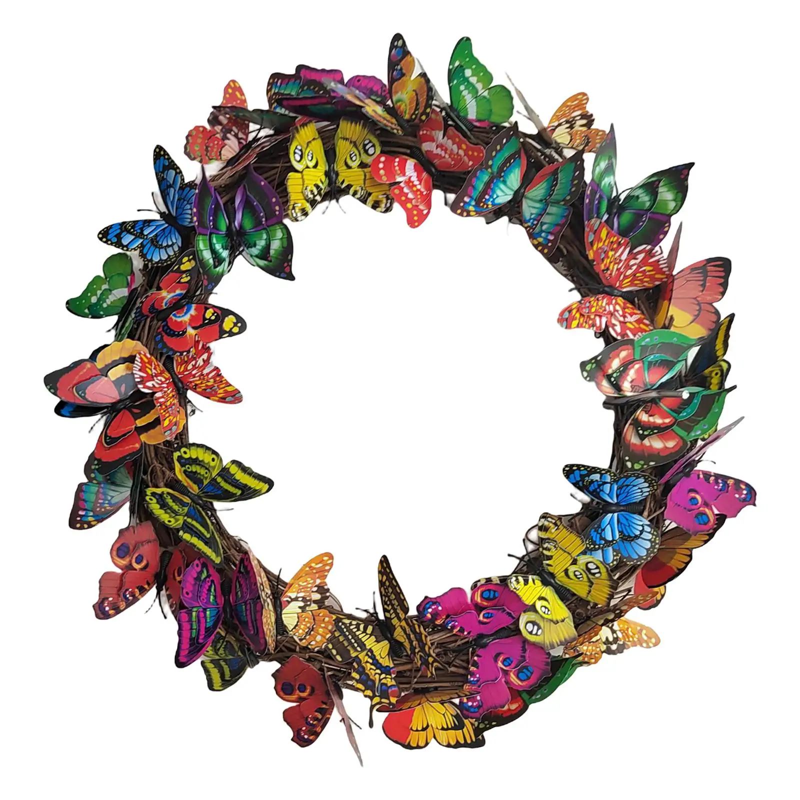 Венок с бабочками для входной двери окна подвесная гирлянда мантия пасхальный