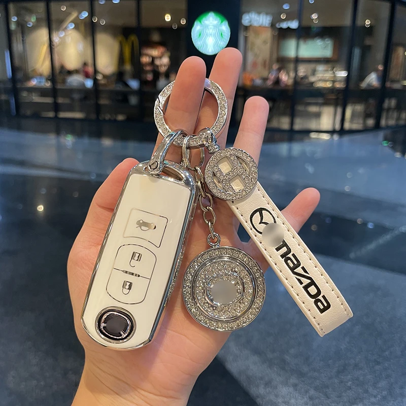 

TPU Smart Car Key Case Cover For Mazda 2 3 6 Atenza Axela Demio CX3 CX7 CX5 CX9 2/3 Button Remote Fob Soft Holder Shell Keychain