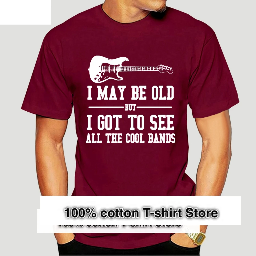 

YEHDN I May BE Old BUT I Saw The Cool Bands Music - Mens T-Shirt Black-2100A