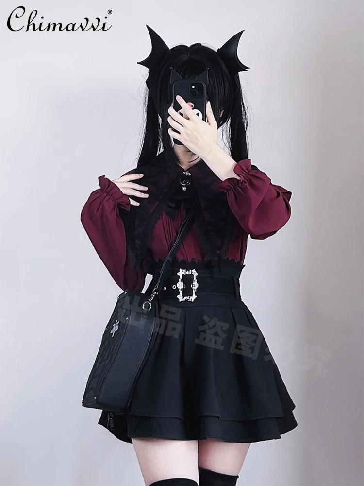 Женская рубашка с длинным рукавом серия японская Мина