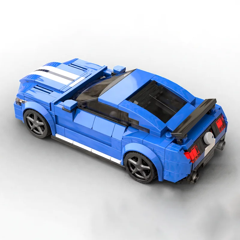 Набор для сборки модели классического синего спортивного седана из серии MOC City Car, 332 детали, конструктор DIY - подарок на праздники и день рождения (art.: 3920db810f5ed) - 3920db810f5ed