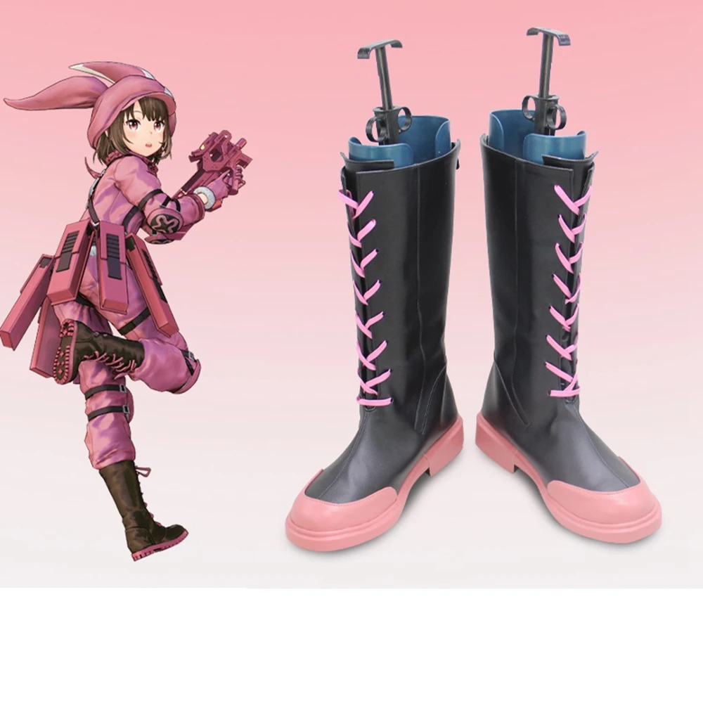 

Unisex Anime Cos Sword Art Online Gun Gale Online Kohiruimaki Karen Llenn Cosplay Costumes Shoes Boots Custom Size