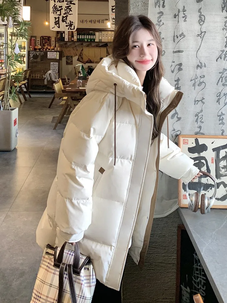 White Duck Down Down jacket Women Mid-Length Winter 2024 New Small High Sense This Year Popular Fried Street Outerwear