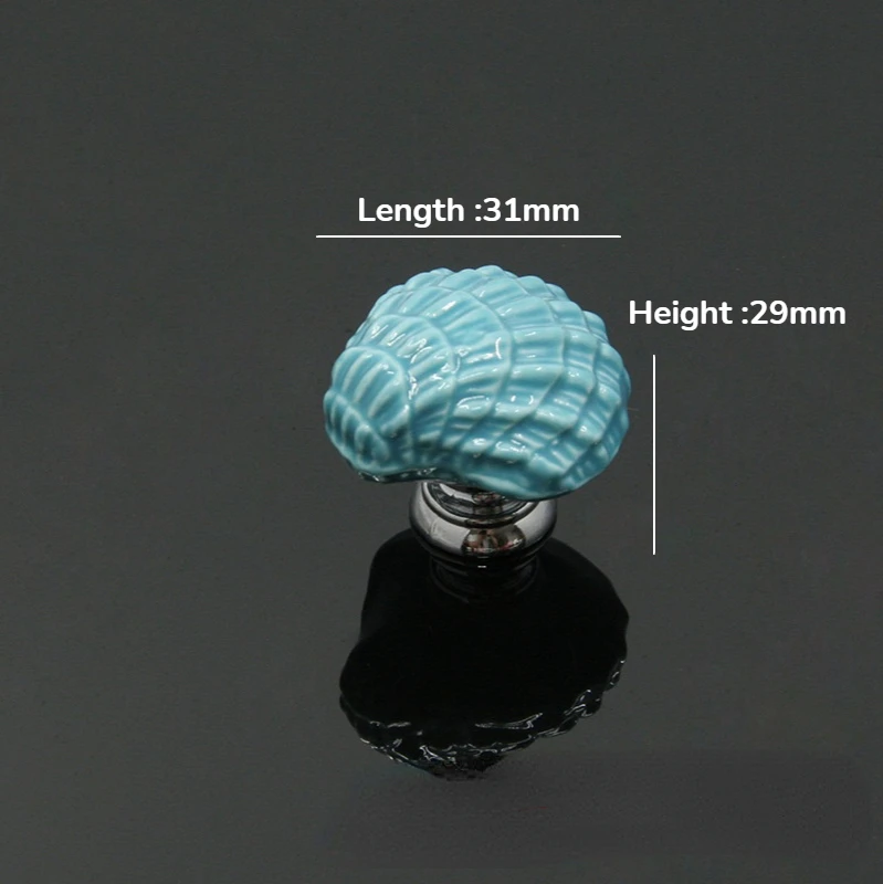 

Керамические ручки MARUAT для ящиков, ракушка, черные