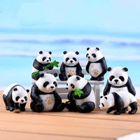 panda figurine micro landscape resin garden decor miniature succulent cute ornament decoration accessories modern figure