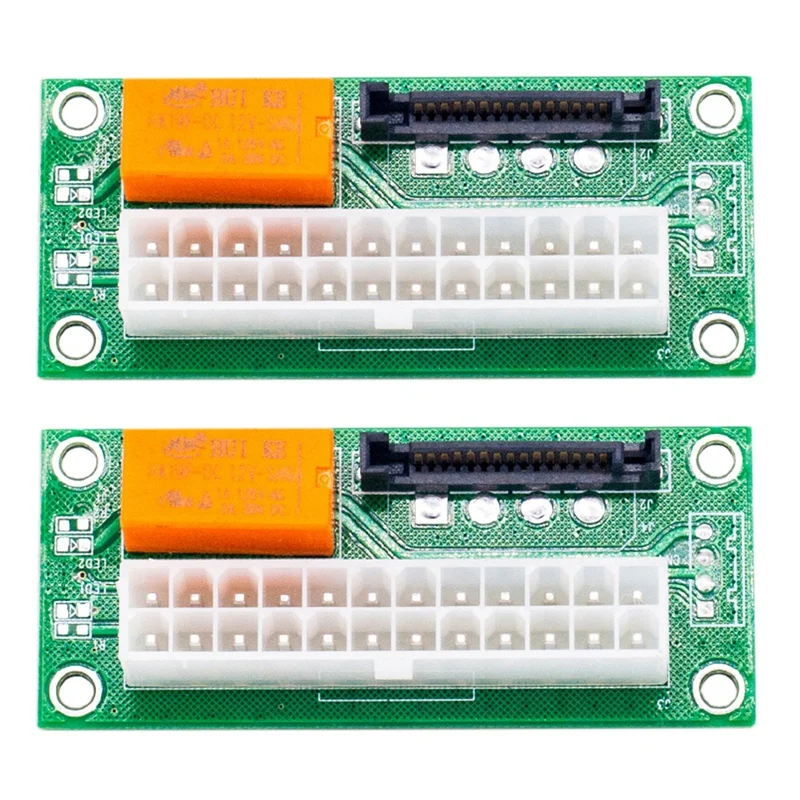 

2X Add2Psu Atx 24Pin to Sata Dual Power Supply Adapter Cable Card Extender