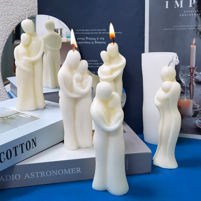 

Silicone Human Candle Mold Valentine's Day Couple Portrait Candle Making Mould Handmade Soap Ice Cube Cake Molds Home Decoration