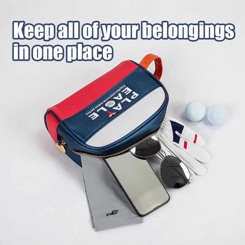 PLAYEAGLE 1 Pcs Multifunction Men Women PU Leather Golf Pouch Mini  Handbag Standard Size  Bag for Ball/Tee