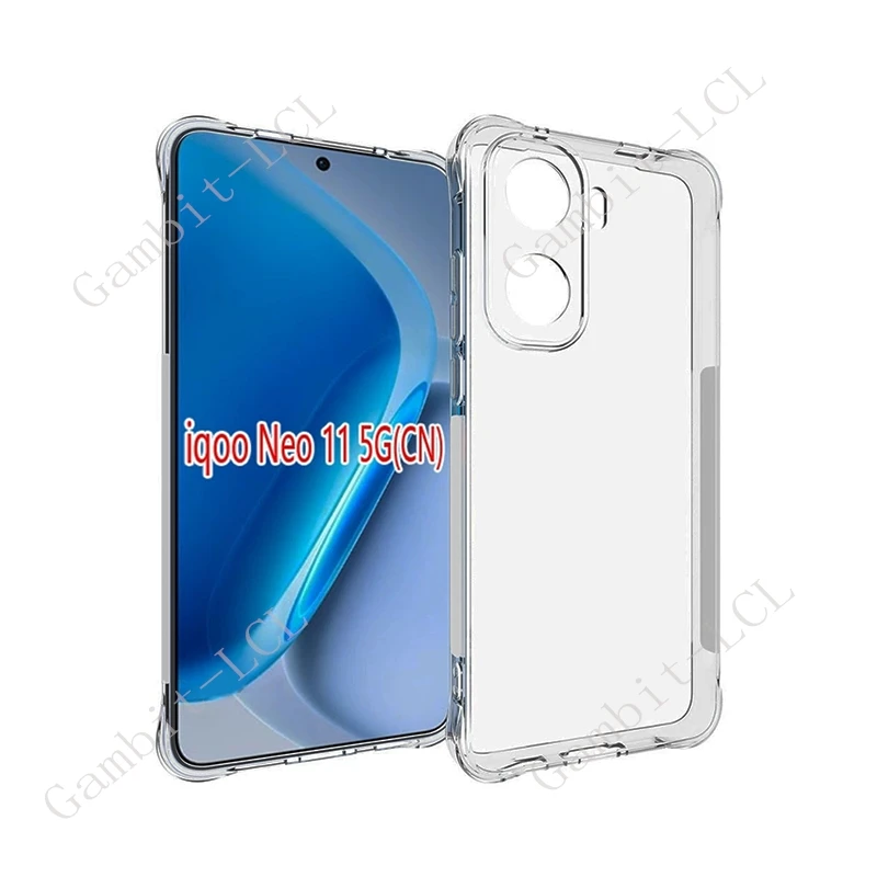 Фото Чехол против падения для Vivo IQOO Neo 11 IQOONeo11 Neo11 V2520A, мягкий оригинальный противоударный чехол из ТПУ на IQOONeo11 №3