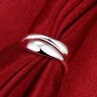 high quality 925 stamp silver color water droplets rings for women adjustable fashion wedding party holiday gift charm jewelry