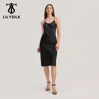 lilysilk women summer 22mm silk sundress 2022 new femme casual luxurious mid cami robe ladies for all occasions free shipping