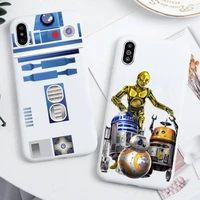 star wars r2d2 phone case for iphone 13 12 11 pro max mini xs 8 7 6 6s plus x se 2020 xr candy white silicone cover