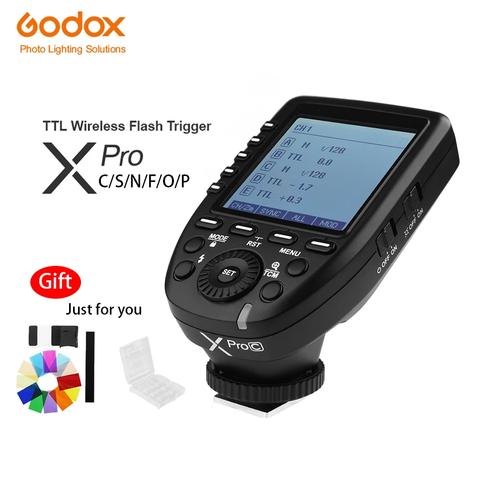 Фото Триггерный передатчик вспышки серии Godox Xpro Xpro-C/N/S/F/O для всех типов камер для Canon Nikon Sony Olympus Panasonic Fuji №1