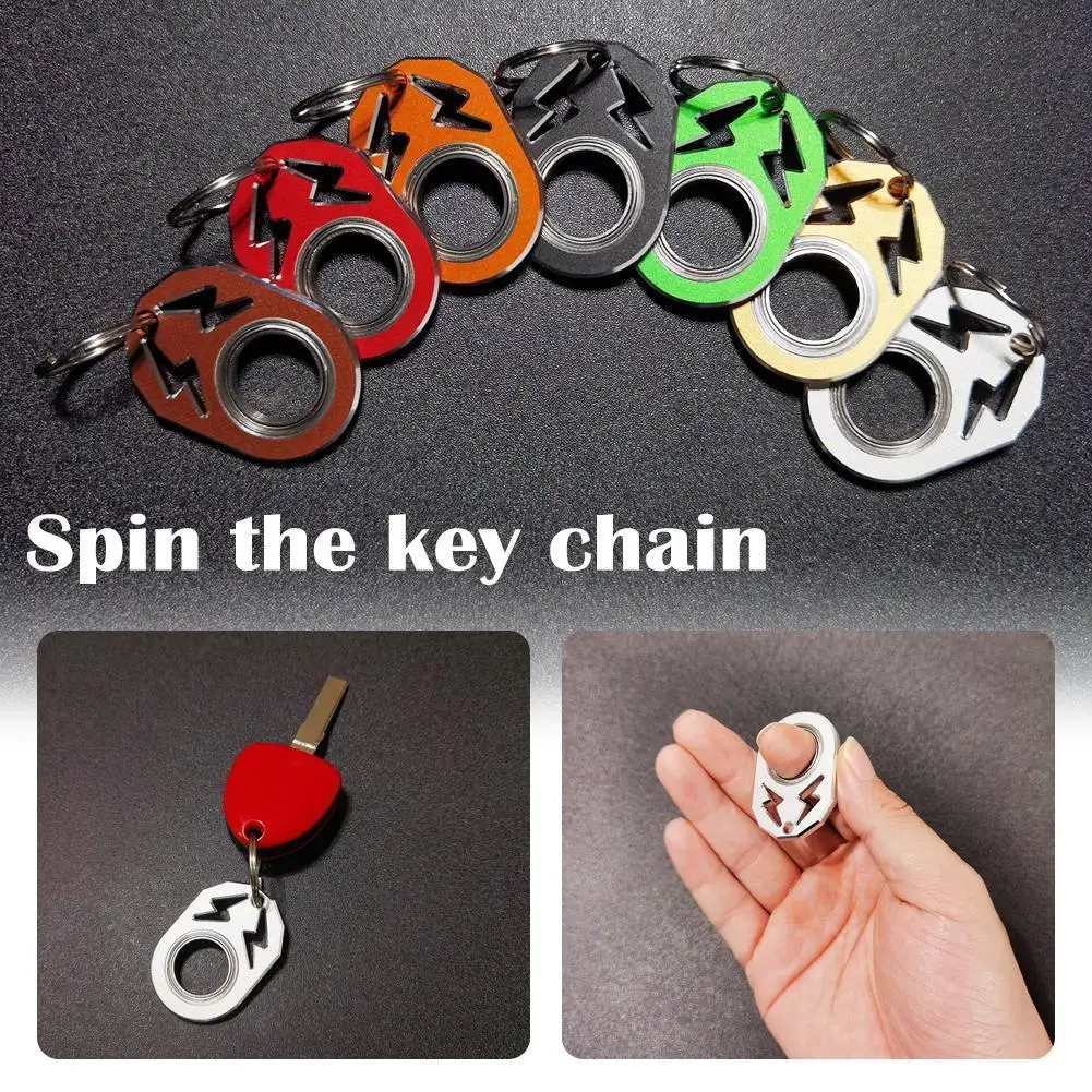 

Keychain Spinner Anxiety Stress Relief Metal Fidget Spinning KeyRing Relieve Key Anti-stress Boredom Toys Ring Gift Finger Z1A1