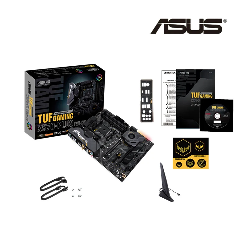 ASUS TUF GAMING X570-PLUS (Wi-Fi) Новый ATX AMD X570 DDR4 5100(OC) MHz 128G M.2 SATA USB 3 2 настольный разъем AM4 CPU |