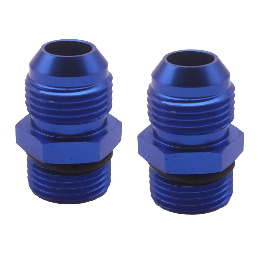 

2 шт. синяя алюминиевая заготовка 10 An - ORB10 мужской фитинг прямой адаптер