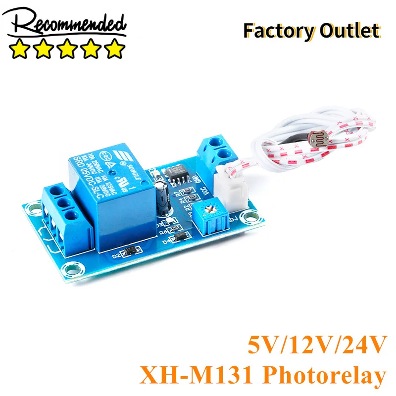 

XH-M131 DC 5V 12V 24V 10A Light Control Switch Photoresistor Relay Module Detection Sensor Brightness Automatic Control Module