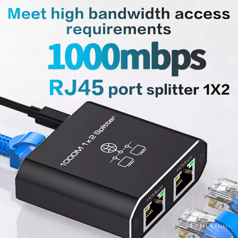

rj45 splitter 1 to 2 1000mbps 2 port 1gb connector Adapter 1 to 2 Ways Lan Ethernet 1x2 Gigabit Coupler Connect Network switch