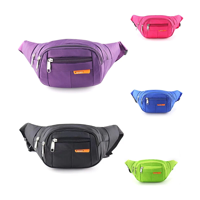 Wholeasle Fanny Pack Custom Logo Printed Men Women Nylon Passport Cover National Buckle Strap Waist Bag Sling Chest Bag