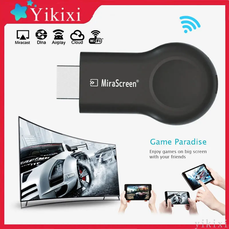 

Mirascreen E8 Miracast Wireless HDMI-compatible Dongle TV Stick DLNA AirPlay Same Mirroring Screen 1080P WIFI Display Receiver