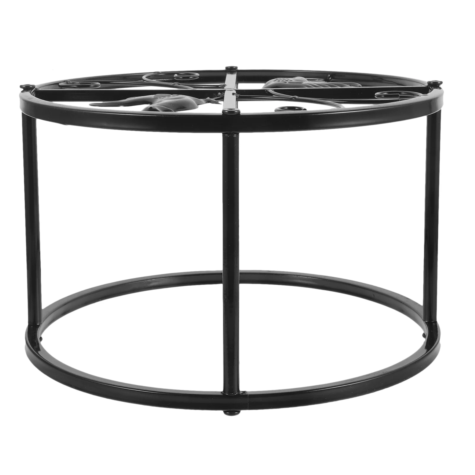 

Chicken Feed Dust Bath Container Holder Bucket Feeder Rack Metal Coop Waterer Holding Support