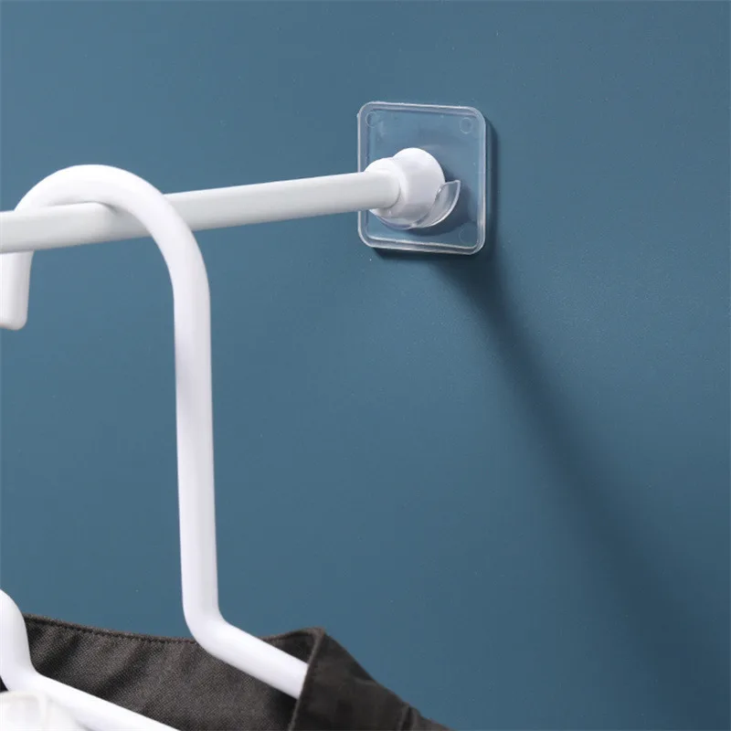 

2pcs/set Strong Curtain Rod Bracket Holders Hooks Self-adhesive Rod Holder Clothes Rail Bracket Toilet Home Bathroom Accessories