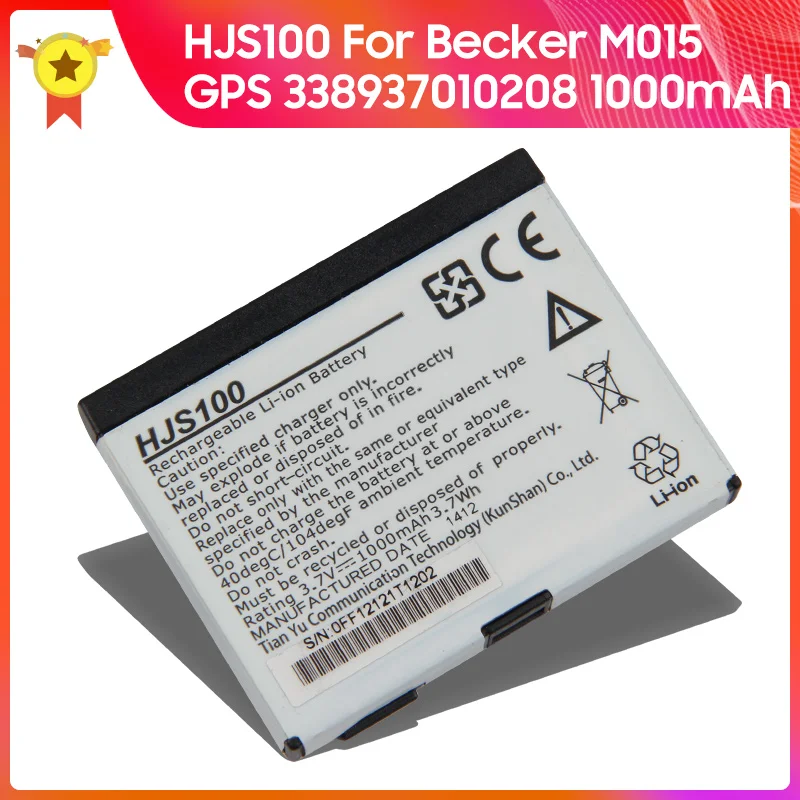 

Replacement Battery HJS100 for Becker HJS-100 M015 HJS100 GPS 338937010208 3.7V New Battery 1000mAh + Tools