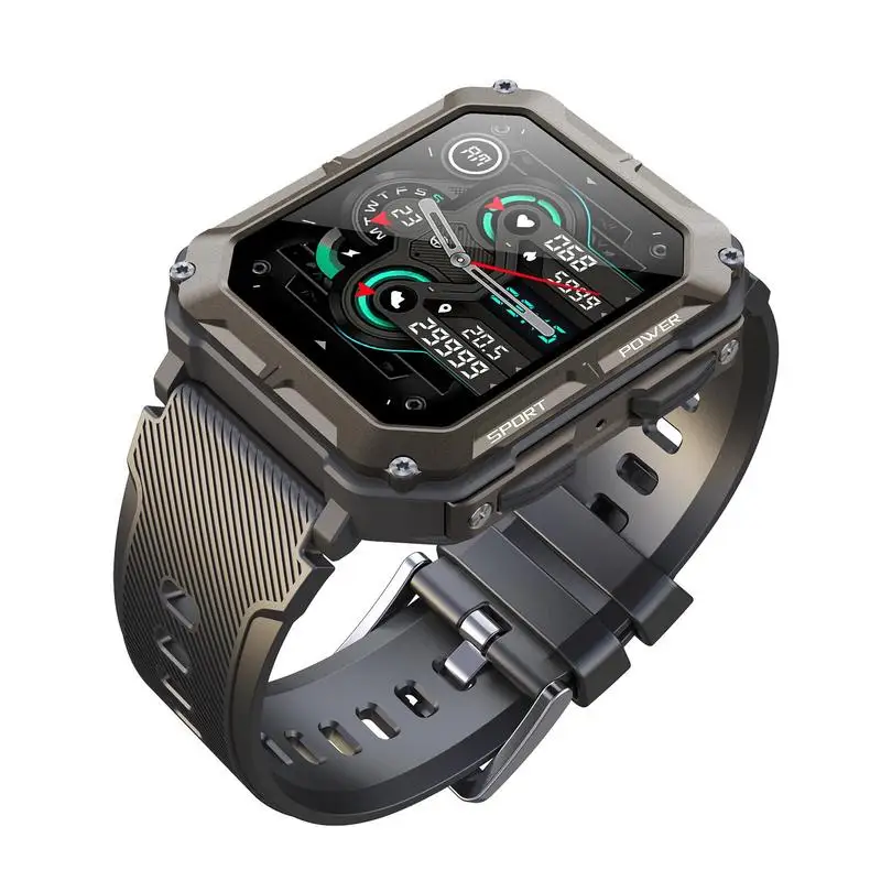 

IP68 Водонепроницаемые Военные Смарт-часы для мужчин ответ/совершение вызовов 1,83 дюймовый экран фитнес-часы с 123 спортивными способами
