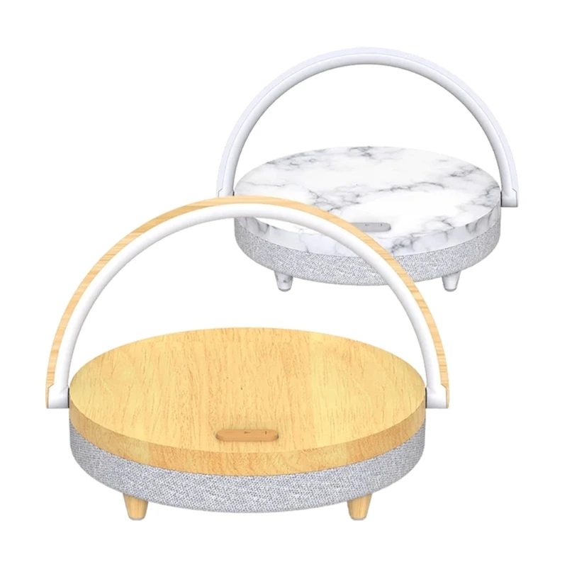 

Многофункциональный динамик с функцией беспроводной зарядки и держателя телефона, ночник