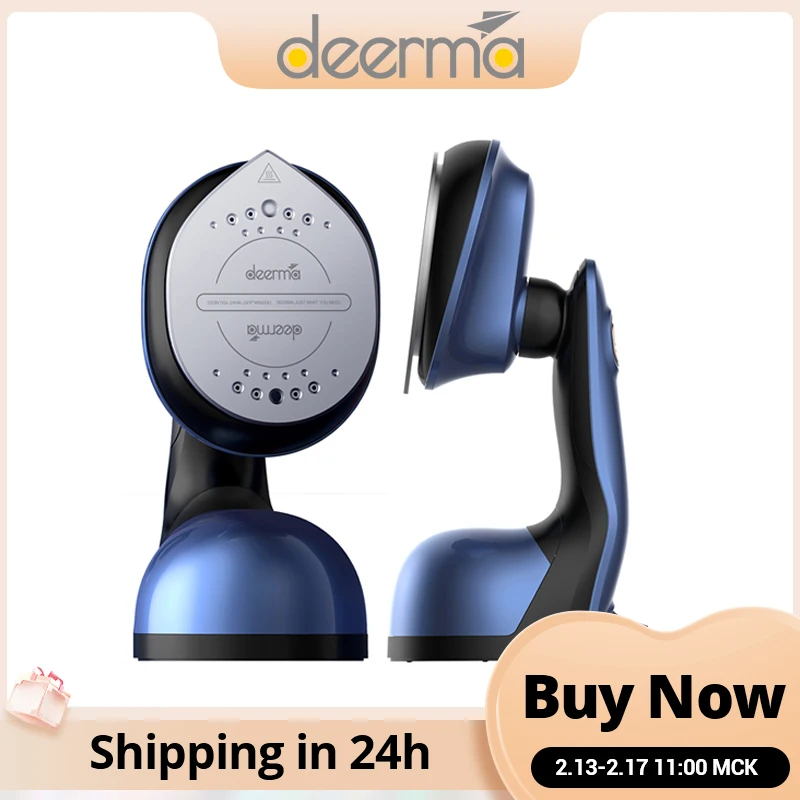 Portable Deerma HS300 2 in1 Handheld Garment Ironing Machine,1500W Power Vertical and Horizontal Garment steamer For Home Travel