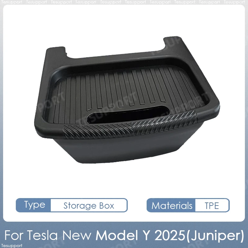 

Для Tesla Model Y 2025 Juniper, ящик для хранения аксессуаров, ящик для хранения на заднем сиденье, TPE, ящик для хранения, мусорный бак для новой модели Y Juniper