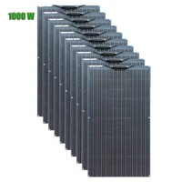 1000w solar panel kit or 10 pcs 18v 100w flexible mono photovoltaic panel solar 12v 24v high efficiency paneles solares