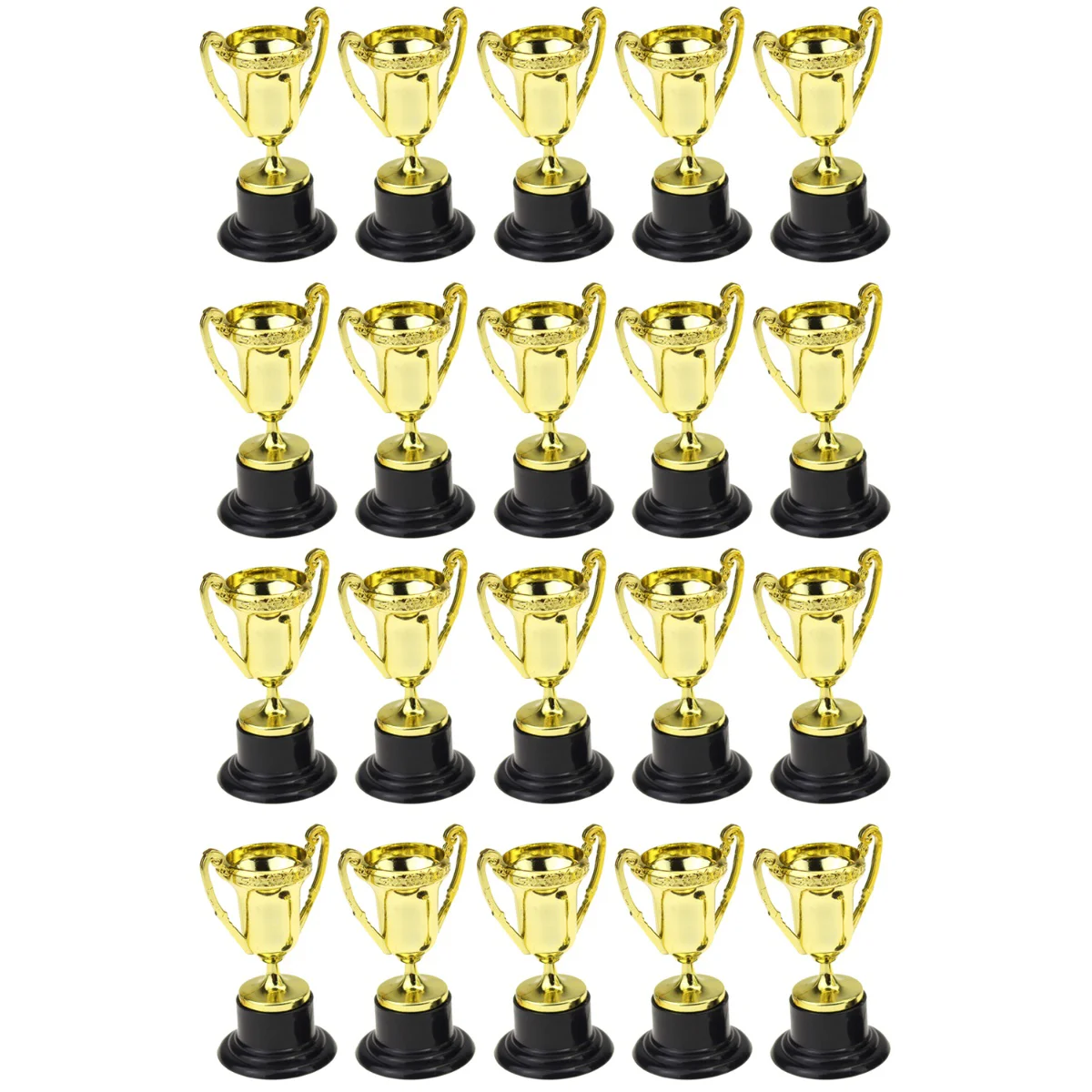 

20 PCS Mini Plastic Gold Cups Trophies for Party Children Early Learning Toys Prizes