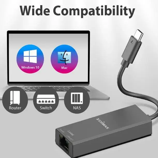 Конвертер USB Type-C в 2 5G Gigabit Ethernet