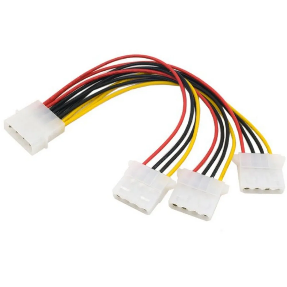 Высококачественные 4-контактные силовые кабели IDE HY1578 4-контактный Molex штекер на 3-портовый Molex IDE Женский распределитель питания кабель адаптера