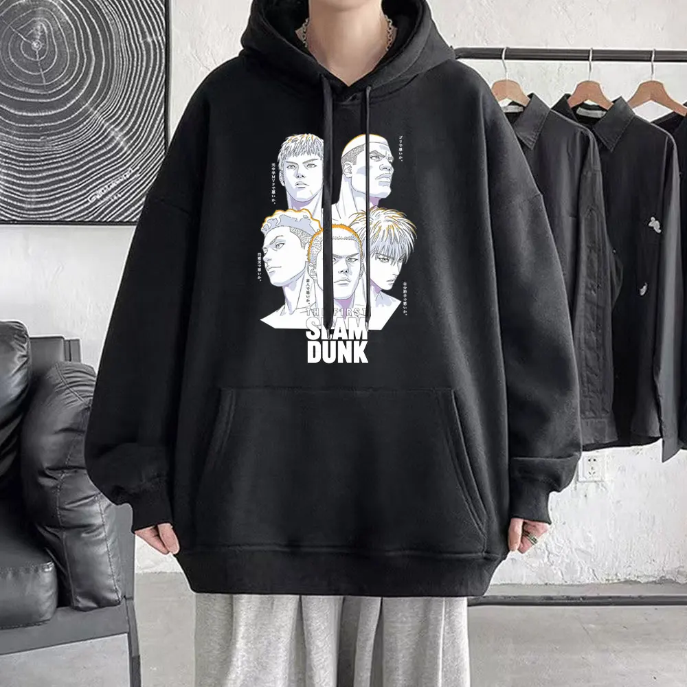 

Anime The First Slam Dunk Hoody Ryota Miyagi Kaede Rukawa Sakuragi Hanamichi Akagi Takenori Loose Men's Oversized Hoodie Unisex