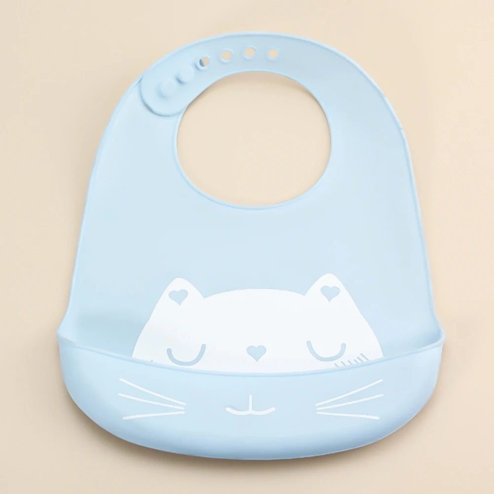 

Нагрудник для младенцев Регулируемый с изображением животных водонепроницаемые нагрудники мягкий съедобный силиконовый слюнявчик для но...