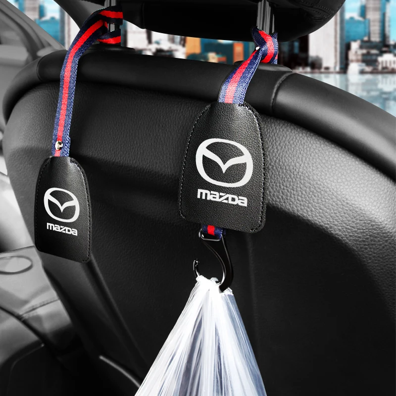 

1/2 PC Car LOGO Hidden Interior Design Seat Back Safety Hook For Mazda 3 Axela 2 Speed 6 Atenza MX5 323 CX5 CX30 ETC
